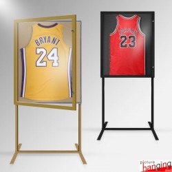 Jersey Display Metal Easel  - Lockable Case Stand