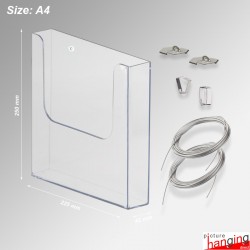 Ceiling Grid Clip Brochure Holder Set - Hang Leaflet Dispensers from Suspended Ceilings!