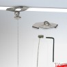Ceiling-to-Floor Grid Clip Brochure Holder Set - Leaflet Dispenser Hanging with Twist-On Weighted Cables!