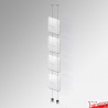 Ceiling-to-Floor Grid Clip Brochure Holder Set - Leaflet Dispenser Hanging with Twist-On Weighted Cables!