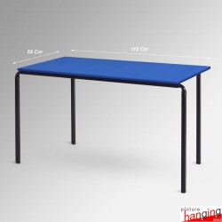Rectangular Blue Stackable School Table - Blue Wooden Classroom Table Top