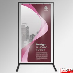 Free Standing Banner Hanging Clamp Stand - Hang Any Banner, Flag or Poster!