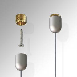 Gridwall Ceiling Hanging Kit, Adjustable - Cables for Suspended Grid Mesh Displays!