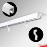 Window Ceiling Board Hanging Set - P-Rail Picture Rail Included, 2m & 3m