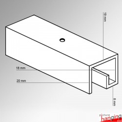 P Rail Picture Chain System - Ceiling Picture Rail & Hanging Chains, Complete
