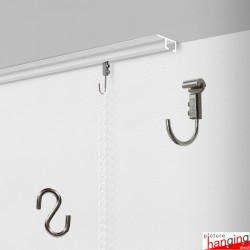 U Rail Picture Chain System - Ceiling Picture Rail & Hanging Chains (Complete Gallery System)