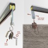 Wall-to-Wall Rug Hanging System - Create Room Divider/Middle-Of-Room Carpet Displays (Rail & Sliding Rug Clamps)