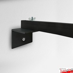 Wall-to-Wall Rug Hanging System - Create Room Divider/Middle-Of-Room Carpet Displays (Rail & Sliding Rug Clamps)