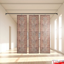 Wall-to-Wall Rug Hanging System - Create Room Divider/Middle-Of-Room Carpet Displays (Rail & Sliding Rug Clamps)