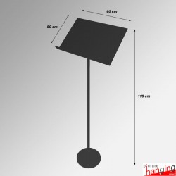 Portable Metal Lectern With Acrylic Top (Adjustable)