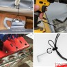 Black Security Cable Loop Kit - Anti-Theft Steel Wire For Retail Displays
