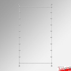 Wall-to-Wall Acrylic Signage Rod Display Kit - Standoff Sign Fittings Only (No Acrylic Panels)