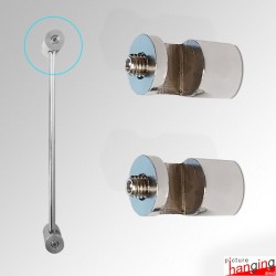 Flush-to-Wall Acrylic Signage Rod Display Kit - Multiple Sign Display Fittings (No Acrylic Panels)