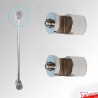 Flush-to-Wall Acrylic Signage Rod Display Kit - Multiple Sign Display Fittings (No Acrylic Panels)
