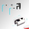 Flush-to-Wall Acrylic Signage Rod Display Kit - Multiple Sign Display Fittings (No Acrylic Panels)