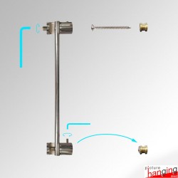 Flush-to-Wall Acrylic Signage Rod Display Kit - Multiple Sign Display Fittings (No Acrylic Panels)