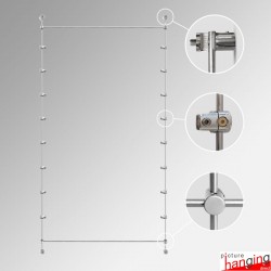 Flush-to-Wall Acrylic Signage Rod Display Kit - Multiple Sign Display Fittings (No Acrylic Panels)