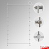 Flush-to-Wall Acrylic Signage Rod Display Kit - Multiple Sign Display Fittings (No Acrylic Panels)
