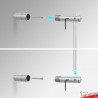 Wall Rod Display Fittings - Top & Bottom, Wall-to-Wall (6mm Round Rods)
