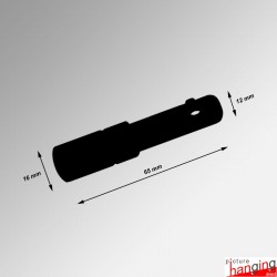 Wall Rod Display Fittings - Top & Bottom, Wall-to-Wall (6mm Round Rods)