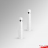 Wall Rod Display Fittings - Top & Bottom, Wall-to-Wall (6mm Round Rods)