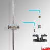 Coloured Rod Double Panel Support / Clamp (Vertical)