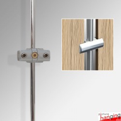 Coloured Rod Double Panel Support / Clamp (Vertical)