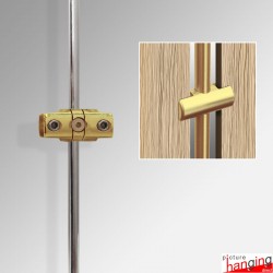 Coloured Rod Double Panel Support / Clamp (Vertical)