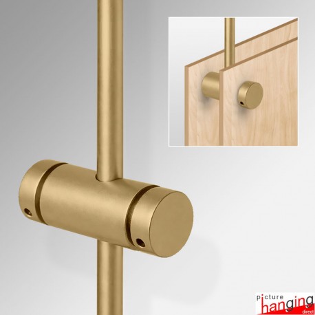 Double Panel Hole Rod Support - Double-Sided (Hang 2 Signage Boards with Holes, Back-to-Back)