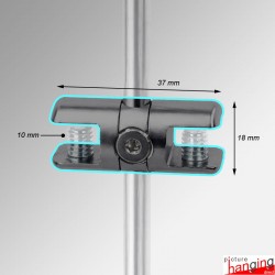 Coloured Rod Shelf Double Support (10mm)
