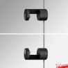 Black Top/Bottom Panel Support (10mm) - Exhibit Boards & Tiles On Black Cable Displays