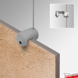 Black Top/Bottom Panel Support (10mm) - Exhibit Boards & Tiles On Black Cable Displays
