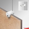 Black Top/Bottom Panel Support (10mm) - Exhibit Boards & Tiles On Black Cable Displays