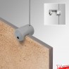 Silver Top/Bottom Panel Support (10mm) - Exhibit Boards & Tiles On Cable Displays