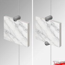 Silver Top/Bottom Panel Support (10mm) - Exhibit Boards & Tiles On Cable Displays