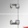 Silver Top/Bottom Panel Support (10mm) - Exhibit Boards & Tiles On Cable Displays