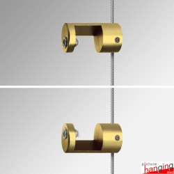 Gold Top/Bottom Panel Support (10mm) - Exhibit Boards & Tiles On Gold Cable Displays
