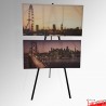 [HIRE] Greco 'Double' Metal Easel 160cm - Heavy-Duty Art Tripod for 2 Pictures