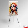 Chrome Greco Easel 160cm - Metal Art Tripod Stand
