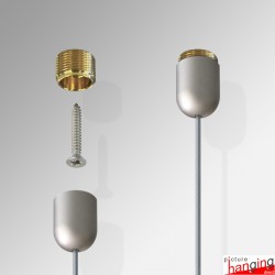 Double-Sided Ceiling Cable Poster Display Kit (A3, A4, A5) - Complete Hanging Wires & Frames, Portrait