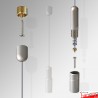 Double-Sided Ceiling-To-Floor Cable Poster Display Kit (A3, A4, A5) - Complete Hanging Wires & Frames, Portrait