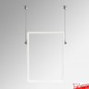 Double-Sided Ceiling Cable Poster Display Kit (A3, A4, A5) - Complete Hanging Wires & Frames, Portrait