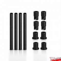 Frameless Salon Mirror Hanging Kit - Fittings Only, No Mirror Glass