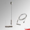 Ceiling-to-Wall Cable & Tensioner Display Kit - 4m Steel Wire & Fittings Only
