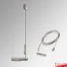 Ceiling-to-Wall Cable & Tensioner Display Kit - 4m Steel Wire & Fittings Only
