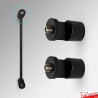 Rod Display Wall-to-Wall Fixtures - Top & Bottom Fittings, Various Colours (Rod Not Included)