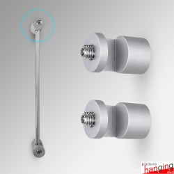 Rod Display Wall-to-Wall Fixtures - Top & Bottom Fittings, Various Colours (Rod Not Included)