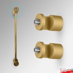 Rod Display Wall-to-Wall Fixtures - Top & Bottom Fittings, Various Colours (Rod Not Included)