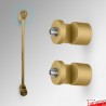 Rod Display Wall-to-Wall Fixtures - Top & Bottom Fittings, Various Colours (Rod Not Included)