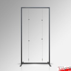 Suspended Board Display Stand - Freestanding Frame & Cables Only - No Panel Included
